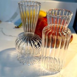 COPY - 2Pcs Small Glass Vase Amber Vases for Centerpieces
